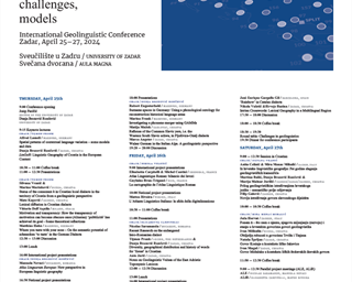 Međunarodna znanstvena konferencija "Linguistic geography in Croatia and beyond - experiences, challenges, models"